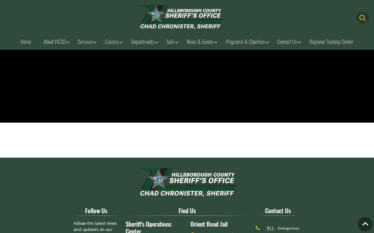 Temple Terrace criminal history HCSO public records request route